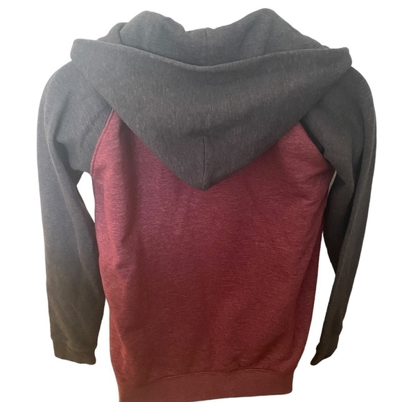 Quiksilver Maroon Zippered Jacket Kids L Large - Picture 4 of 6